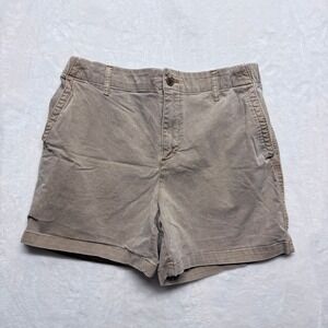 OLD NAVY Womens Size Medium Everyday Khaki Utility Shorts Elastic Waist